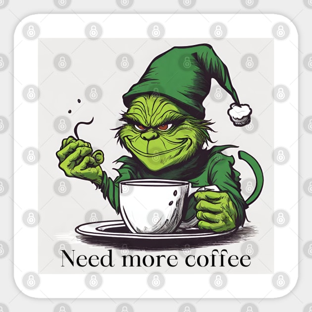 Need more coffe Sticker by blaurensharp00@gmail.com